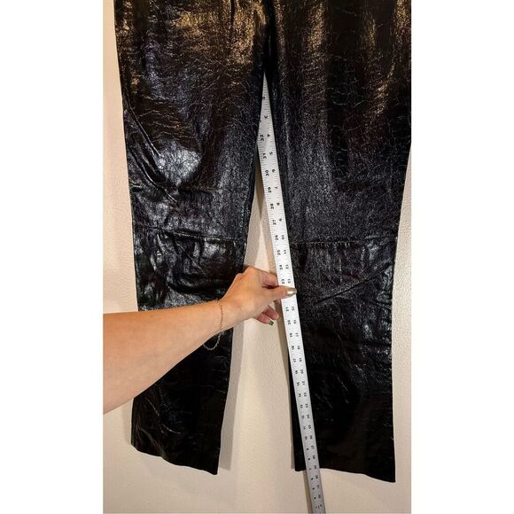 NWOT Helmut Lang Patina Stretch Moto 100% Lamb Leather Women's Size 6 Pants - Picture 9 of 10